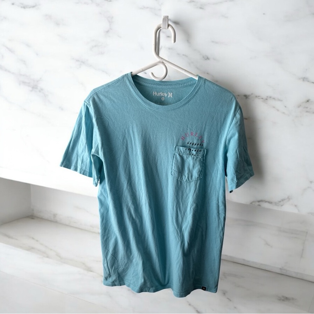 Hurley Men's Aqua Short Sleeve Tee